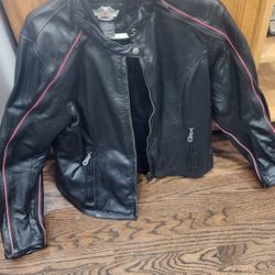 HARLEY DAVIDSON WOMEN'S CRIMSON HEART 2-IN-1 LEATHER JACKET (RARE) PART NUMBER 97061-08VM SIZE L