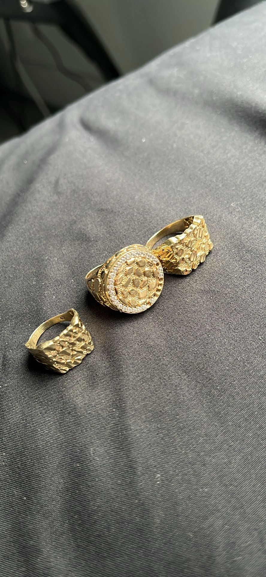 10K nugget rings