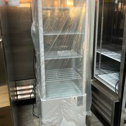Open Box!  Polarman RT-235L-3 22″ 4-Sided White Glass Refrigerated Display Case  