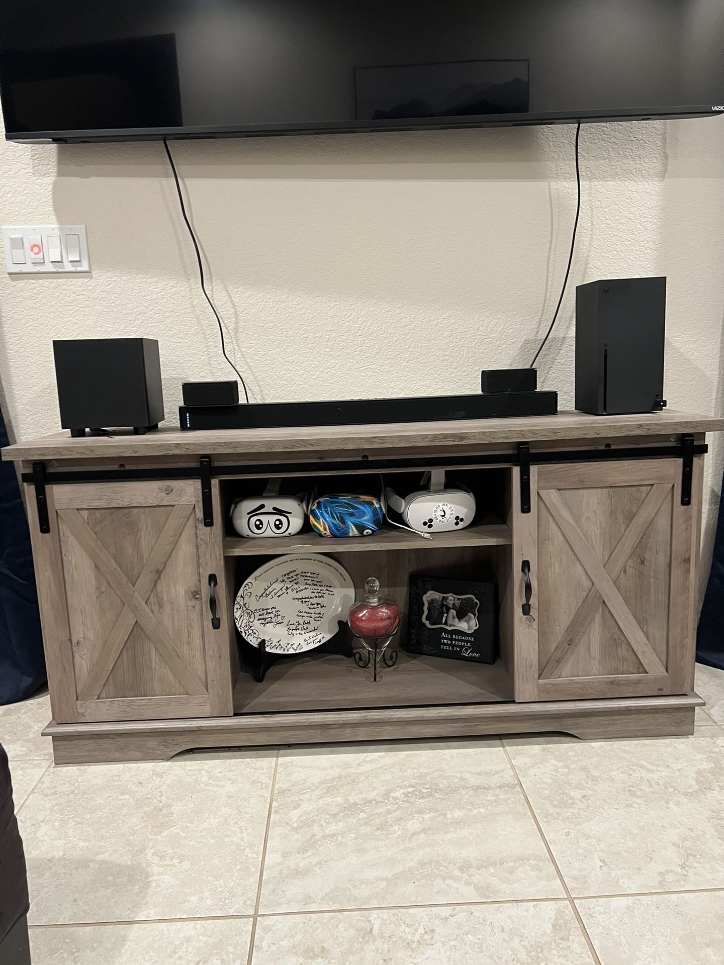 Modern Farmhouse Media Console Table