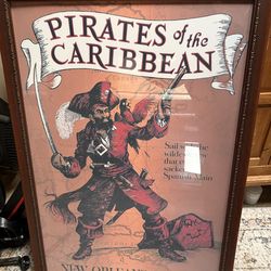Vintage 1967 Disney Pirates Attraction Poster