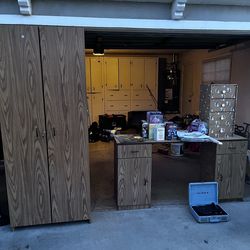 Cabinet and desk