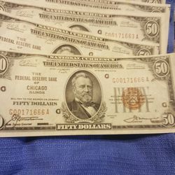 50 Dollar Bills 