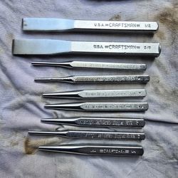 Vintage Craftsman 9pc Punch & Chisel Set USA- Read full description