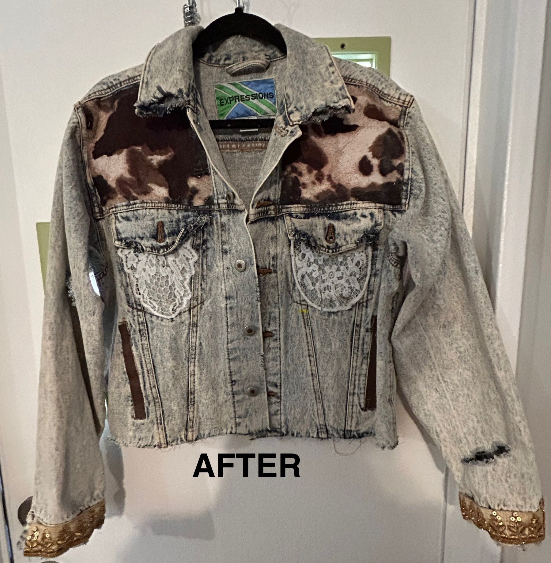 Upcycled Ladies Denim Jacket
