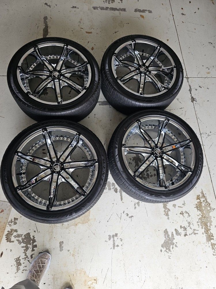 22 inch Diablo DNA rims and tires