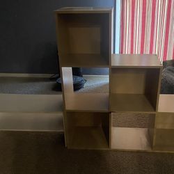 6 Cube Shelf Organizer Plus Extra Shelf