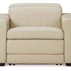 Texline Oversized Dual Power Leather Recliner Item: U(contact info removed)
