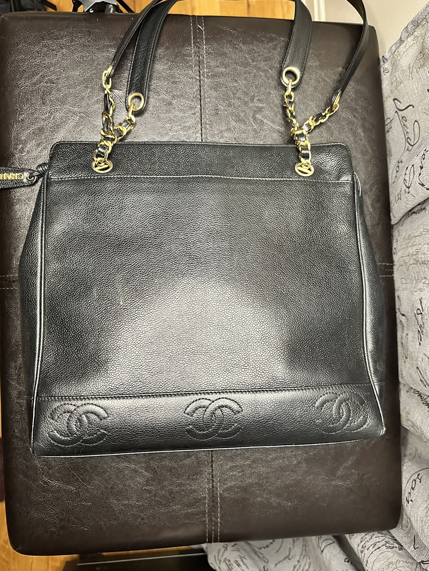 CHANEL Triple CC Caviar Tote with 24K GHW