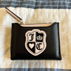 Juicy Couture Black and Pink Wallet with pullout Credit Card Holder