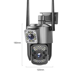 V380pro WiFi 2.5Inch PTZ SC03-W Black 4MP Security CCTV Wireless IP Security Dual Lens PTZ Camera open box new selling for only $40