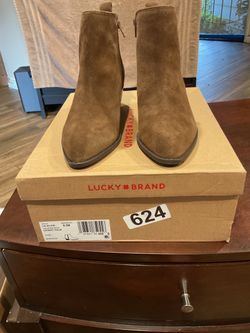 Lucky Brand Ailein Suede Ankle Boots Size 8.5