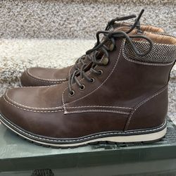Bruno Marc Men’s Dark Brown Boots- Size 13