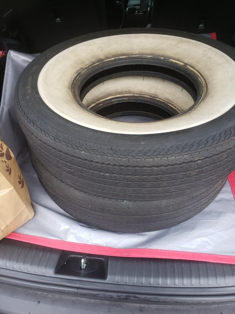 (2) Coker Classic 15” L78-15 Tires.
