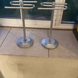 Two Towel Holders Metal