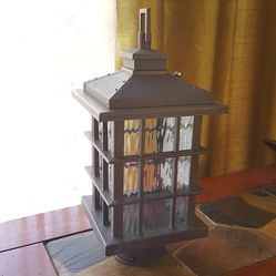 Home Decorators Collection Summit Ridge Collection Zinc Outdoor Integrated LED Post Light