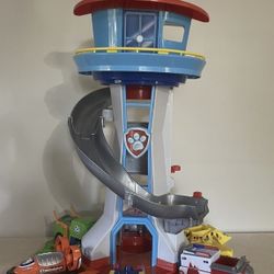 My size PawPatrol Lookout Tower With Vehicles and Figures