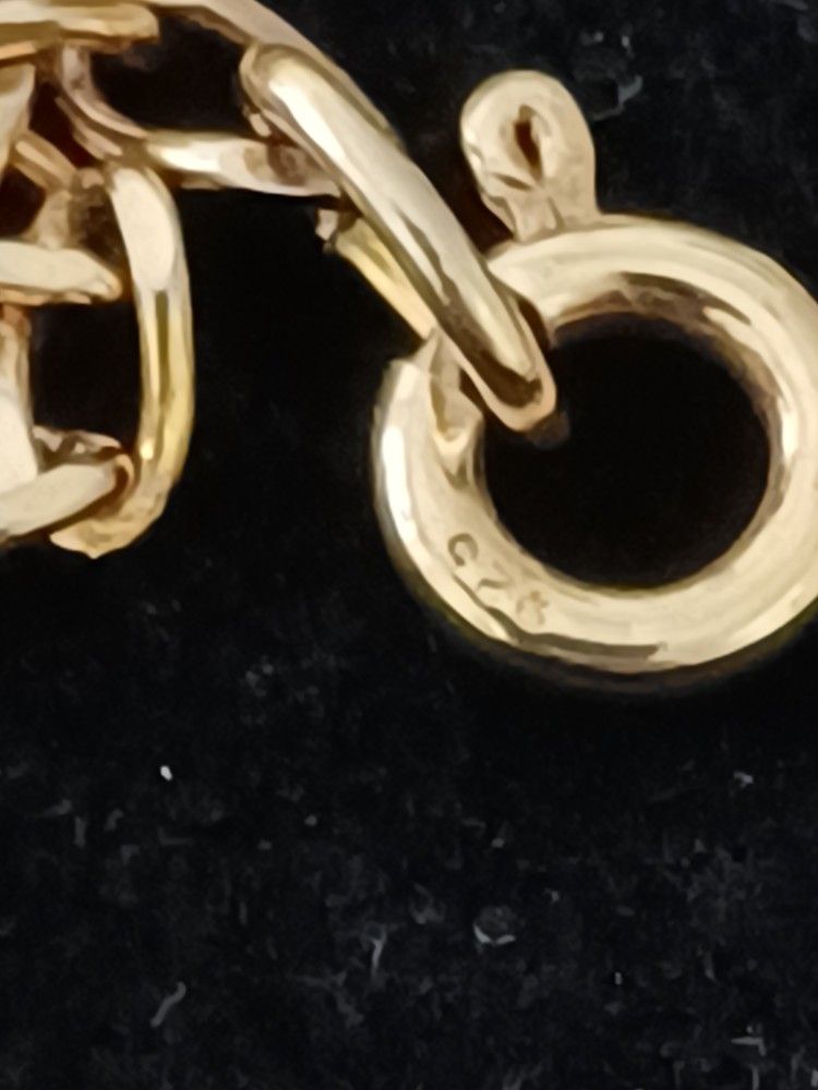 Vtg.Sterling Silver 925- Gold Vermeil Suns& Man Face Necklace