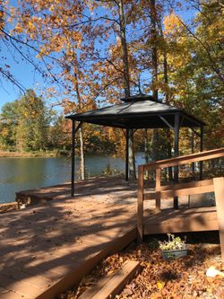 10x12 metal Gazebo with curtain