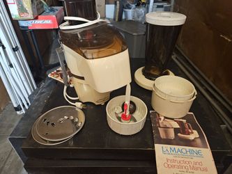 Vintage electric food processor La Machine by Moulinex