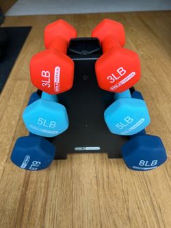 Dumbbell set. Open box