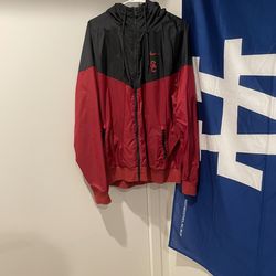 Black and Red USC windbreaker