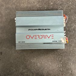 Power Acoustic 1500W Peak (960W RMS) Class D Overdrive Monoblock Car Amplifier