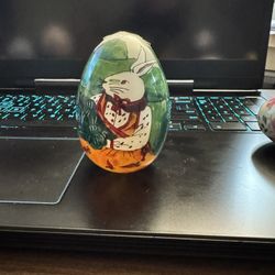 1991 Bill Yee reverse-painted glass egg