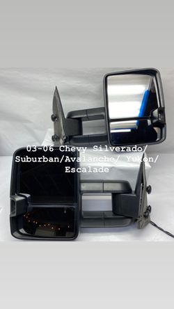 03-06 Chevy Silverado suburban avalanche GMC Yukon Cadillac Escalade amber led turn signals towing mirrors espejos