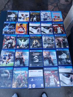 $15! Per Game. 4 for $60! 8 games for $100!  Playstation 4 PS4 Works Playstation 5 PS5 new games. Trade games for stuff