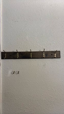 Rustic Wood Wall Hook Rack