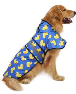 HDE Dog Raincoat Hooded Slicker Poncho for Small