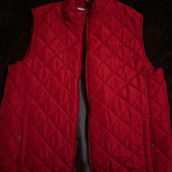 Hawke & Co Red Quilted Puffer Vest Medium Size 
