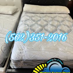 Queen Sealy Mattress And Bed Frame New Cama Nueva 