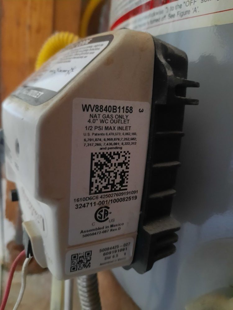 Honeywell water heater gas valve