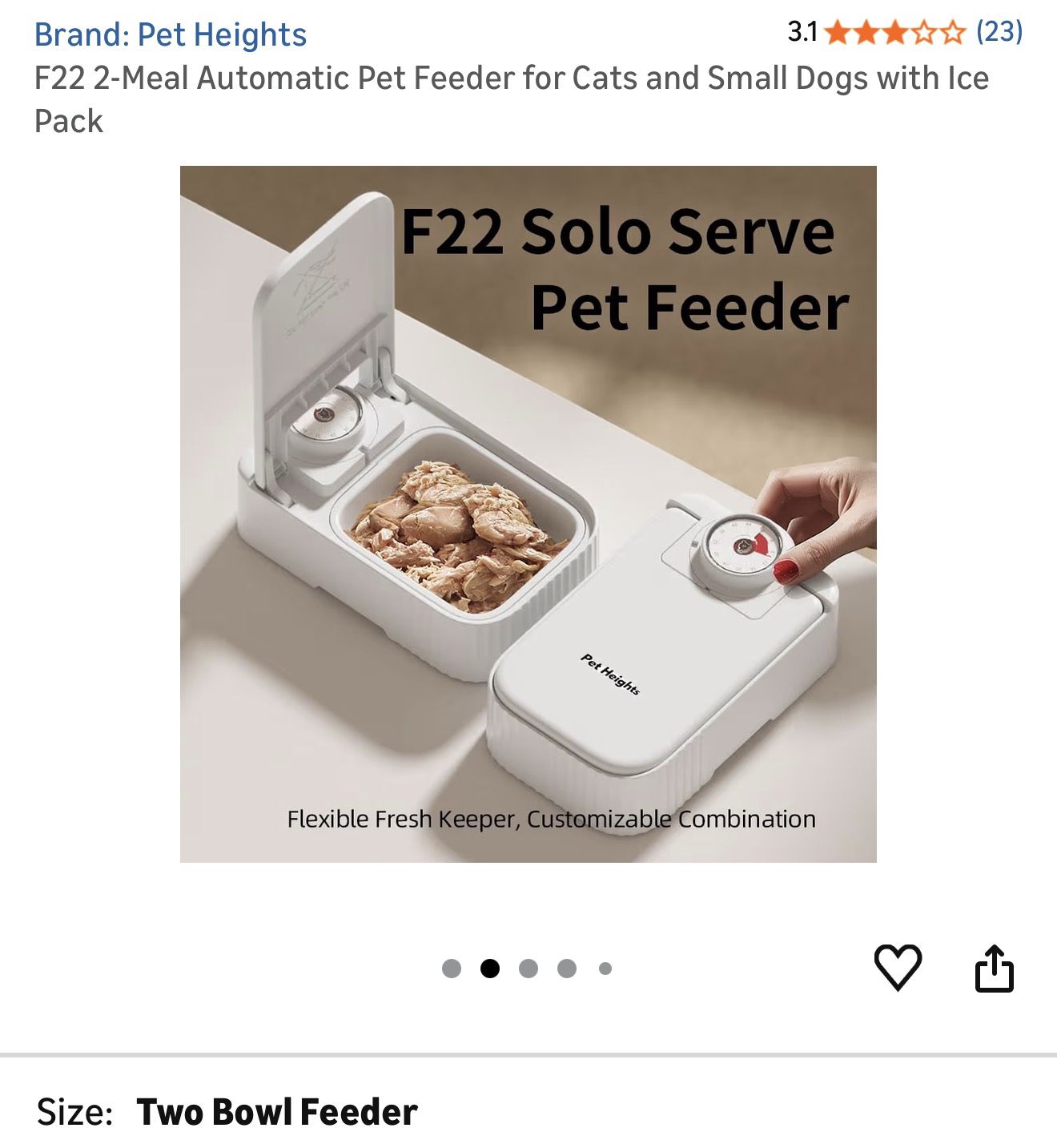 2-Meal Automatic Pet Feeder