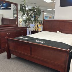 Wooden Style 5pc Bedroom Set For Sale ( Multiple Colors Available) Furniture Summer Liquidation 