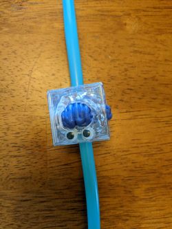 VINTAGE 7-11 SLURPEE BRAIN FREEZE 11" STRAW W/SPOON THE IDEA FACTORY RARE A13

