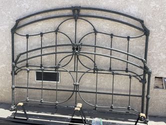 Vintage California King Iron Bedframe