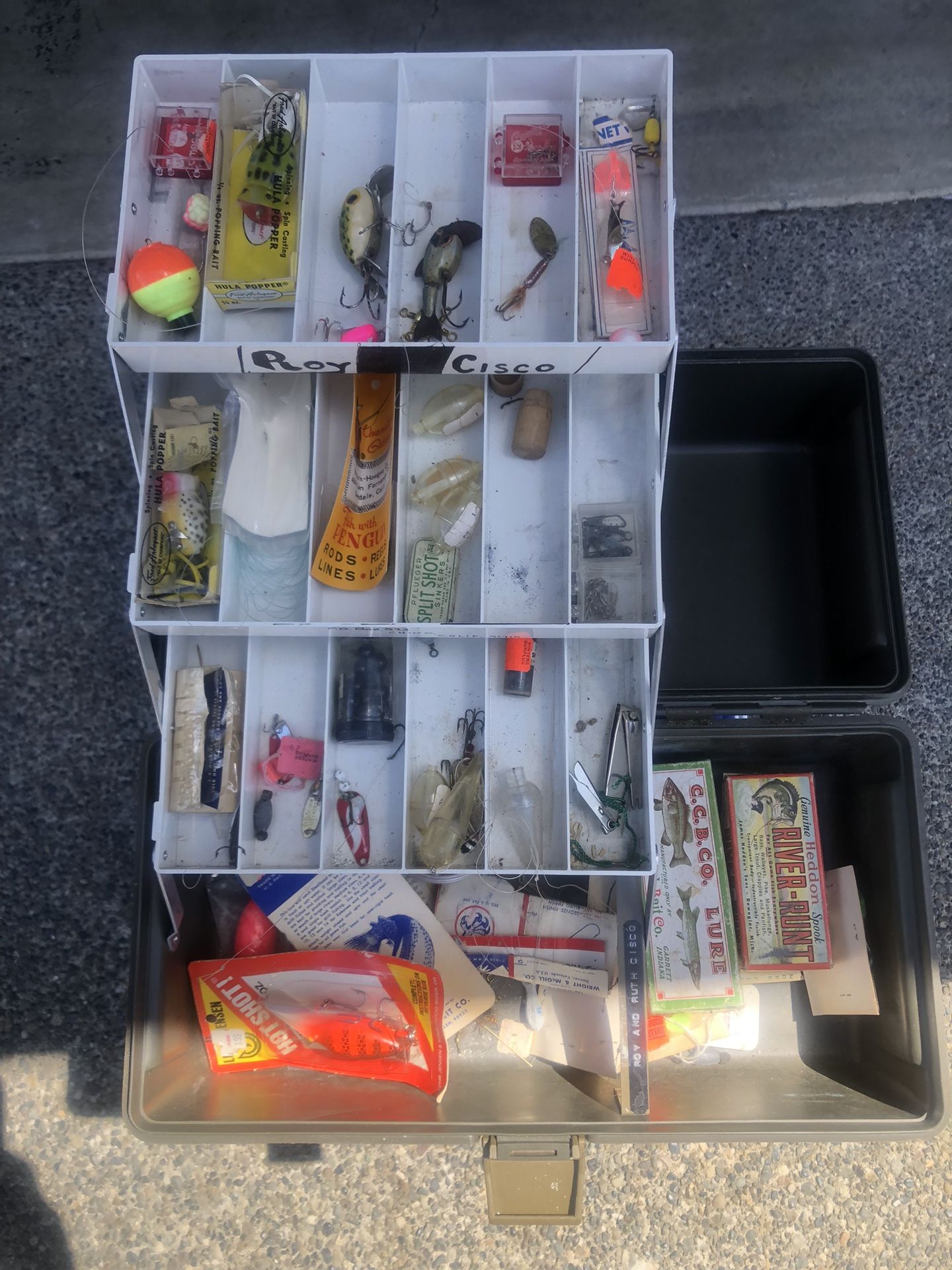 Vintage Tackle Box And Tackle
