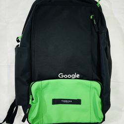 NWOT Google Timbuk2 17" Laptop Backpack Black/Green