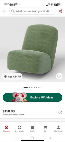 Corduroy Green Rocking Chair Retail +150