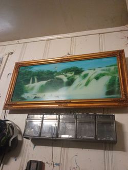 Vintage mechanical water Fall wall mount picture