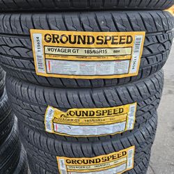 185-65-15 !!! GROUNDSPEED A/S !!! $240 LAS 4 LLANTAS MONTADAS Y BALANCEO INCLUIDO 👌