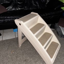 Pet Folding Dog & Cat Steps, Tan, 4 Step - Large