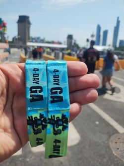 LOLLAPALOOZA WRISTBANDS GOOD FOR LAST 2 DAYS