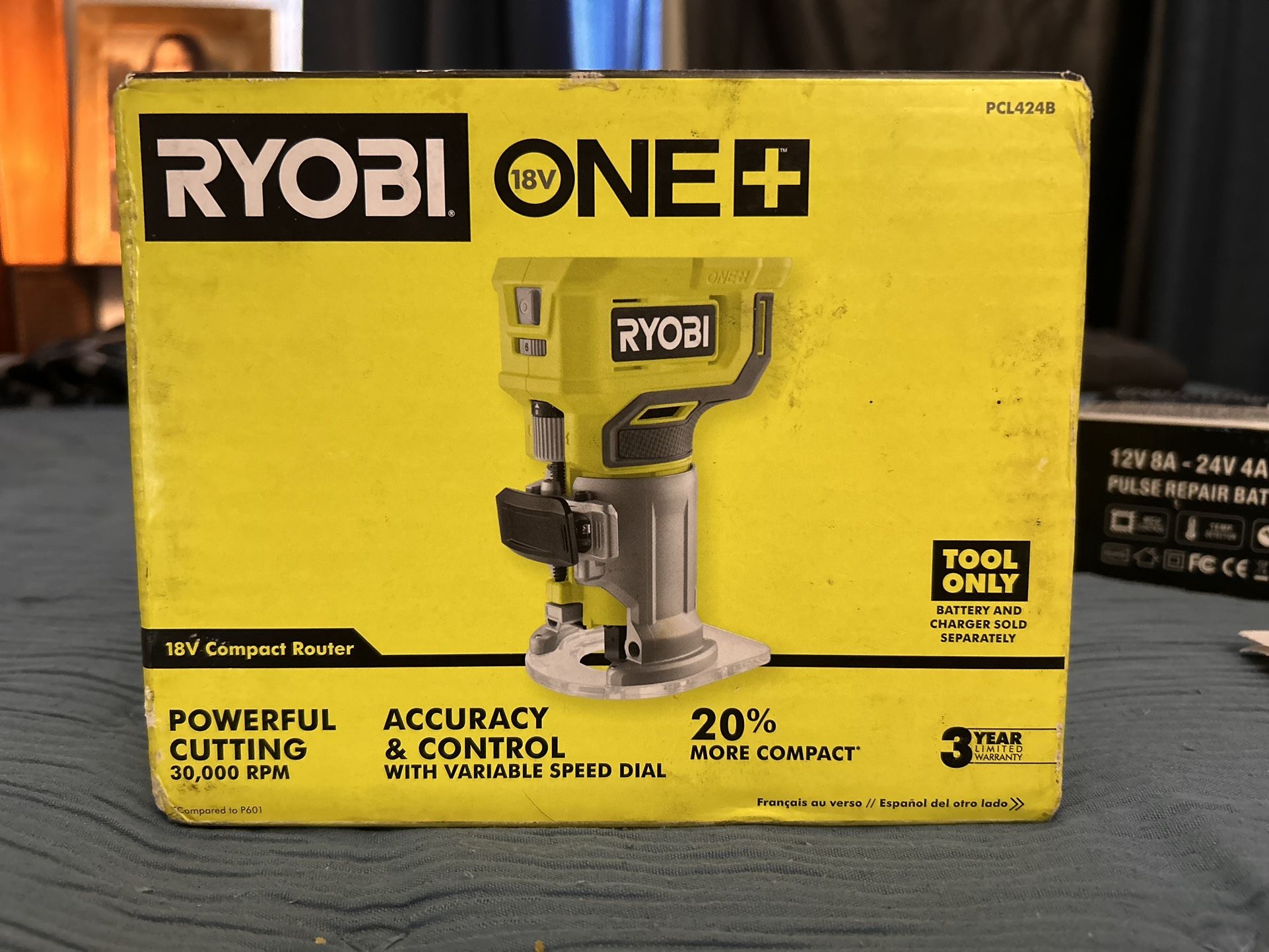 For sale, Both items new, In box. Ryobi Router Tool, 18V And Battery charger. One asking $80 For both. Must sell today to pay for Storage.
