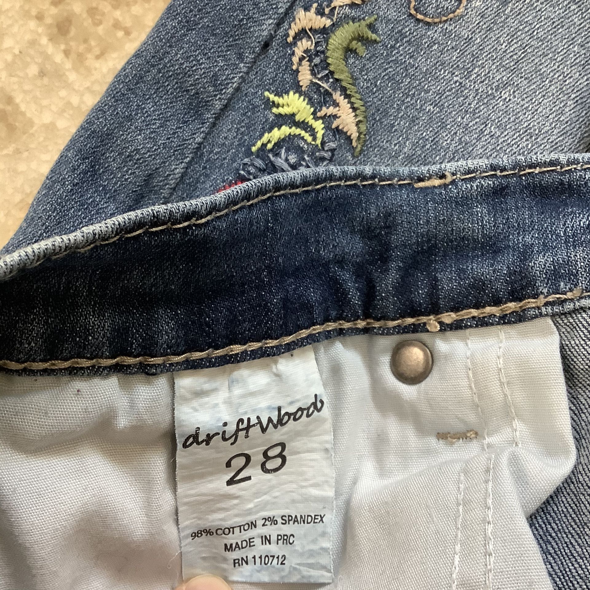Driftwood Embroidered Jeans