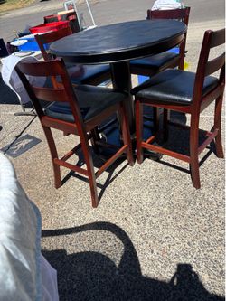 Tall dining room table and chairs