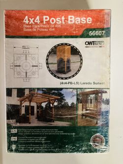 (12) OWT 4”x 4” Post Base Bracket Sets with (44) 9/16” Red Heads